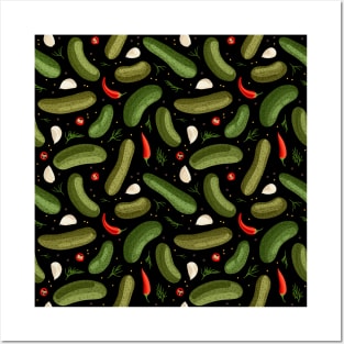 Spicy Pickles - Black Posters and Art